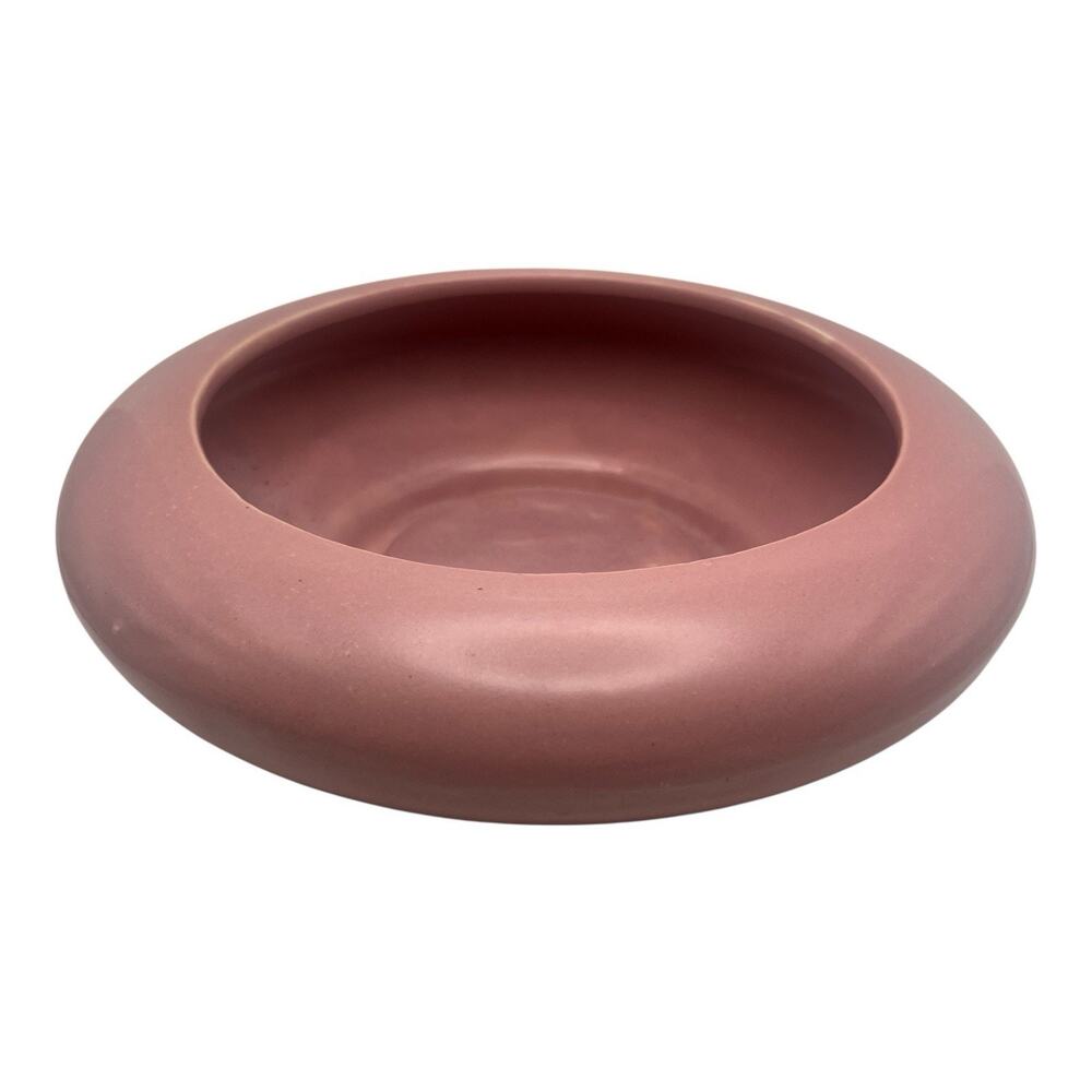 Mid Century Cookson Pottery Flying Saucer Planter Succulent Bowl Pink Ceramic US